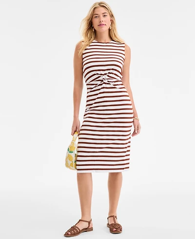 On 34th Women's Knot-Front Knit Midi Dress