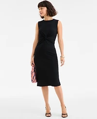 On 34th Women's Knot-Front Knit Midi Dress