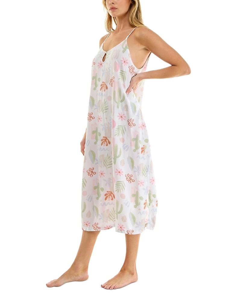 Roudelain Women's Printed Spaghetti-Strap Sleep Dress