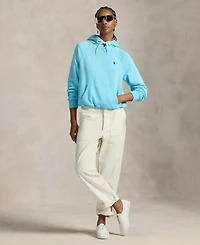Polo Ralph Lauren Women's Shrunken Fit Lightweight Fleece Hoodie Sweatshirt