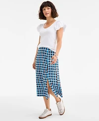 On 34th Women's Side-Slit Slip Skirt, Exclusively at Macy's