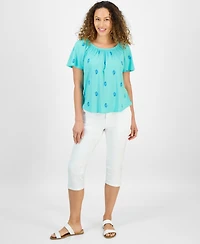 Style & Co Petite Floral-Print Top, Exclusively at Macy's