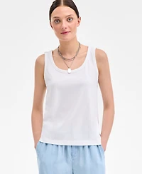 On 34th Women's Cotton Striped Scoop Tank Top