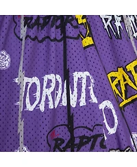 Mitchell & Ness Men's Purple Toronto Raptors 1998/99 Hardwood Classics Slap Sticker Swingman Shorts