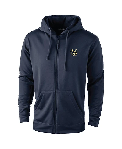 Dunbrooke Men's Navy Milwaukee Brewers Trophy Full-Zip Hoodie