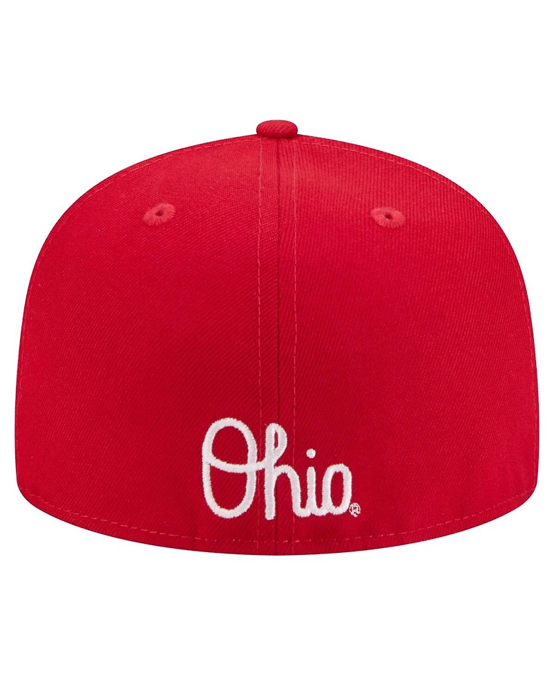 New Era Men's Scarlet Ohio State Buckeyes Vault 59FIFTY Fitted Hat