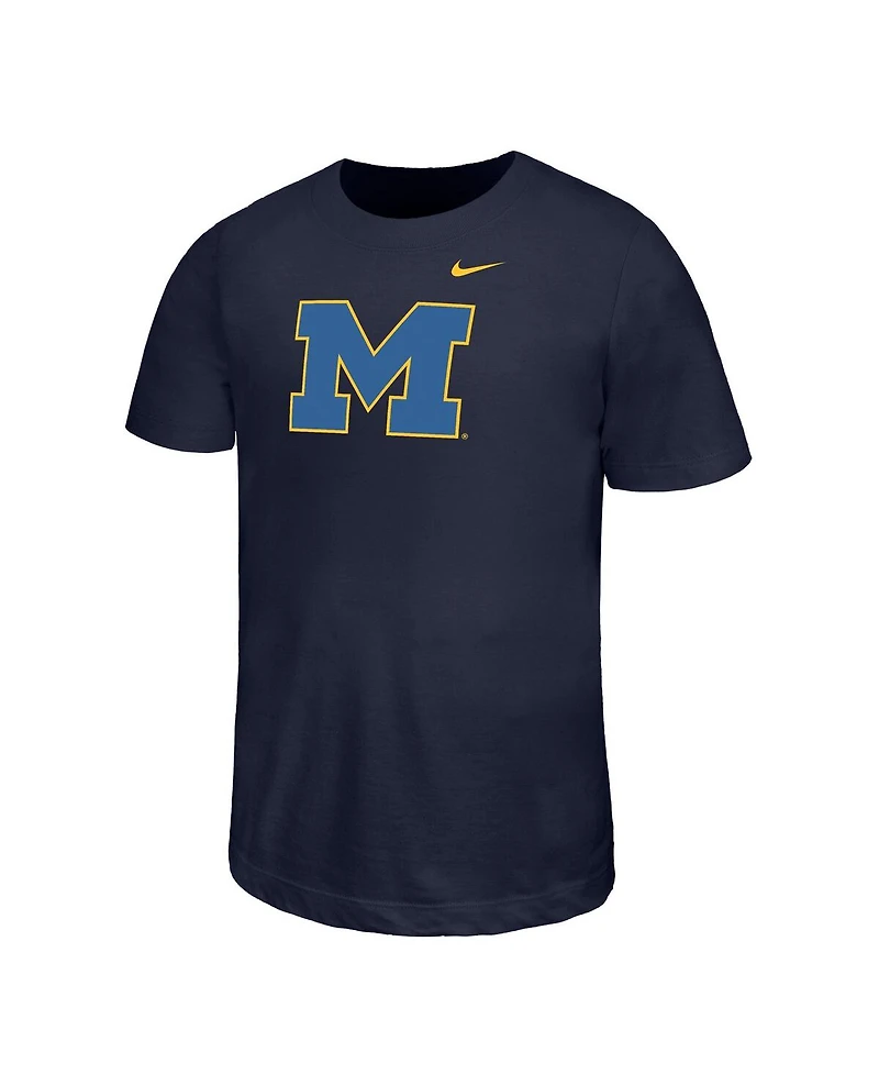 Nike Big Boys and Girls Navy Michigan Wolverines Legend Color Pop Performance T-Shirt
