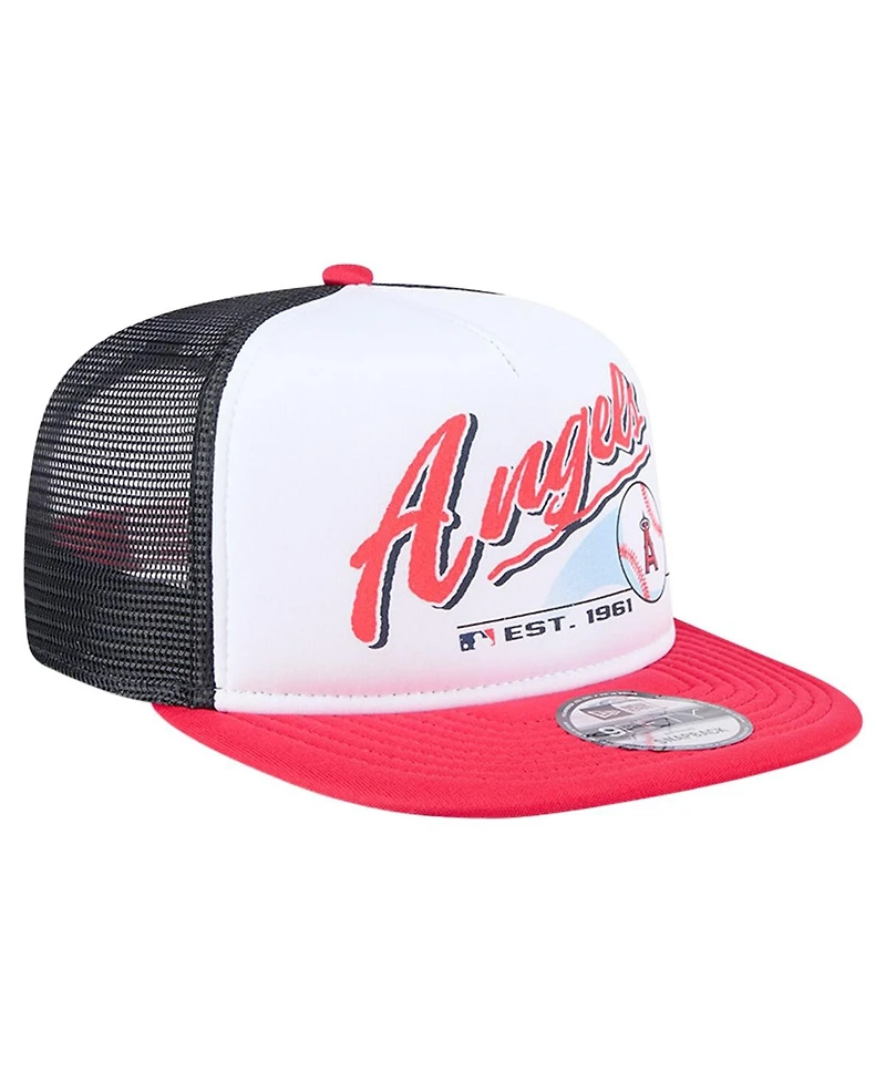 New Era Big Boys and Girls White Los Angeles Angels Retro 9FIFTY Snapback Hat