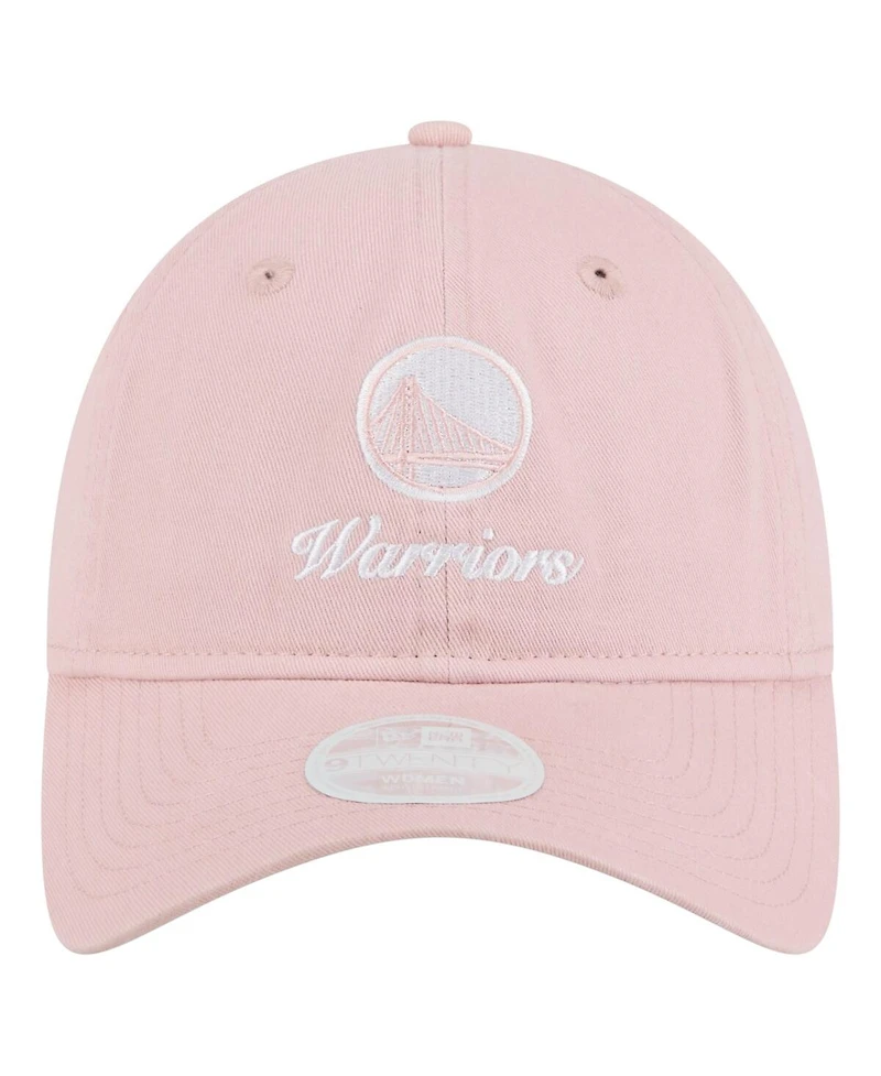 New Era Women's Pink Golden State Warriors Gameday Preppy 9TWENTY Adjustable Hat