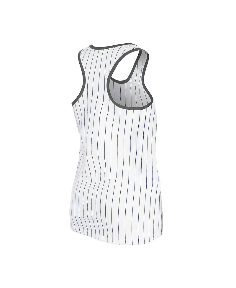 New Era Women's White Los Angeles Dodgers Gameday Pinstripe Tank Top