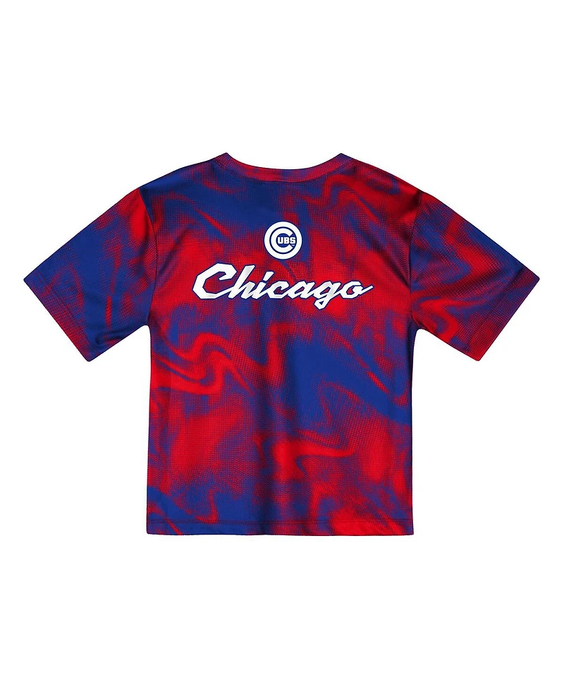Outerstuff Toddler 2-Piece Red/Royal Chicago Cubs Pinch Hitter Infielder T-Shirt and Shorts Set