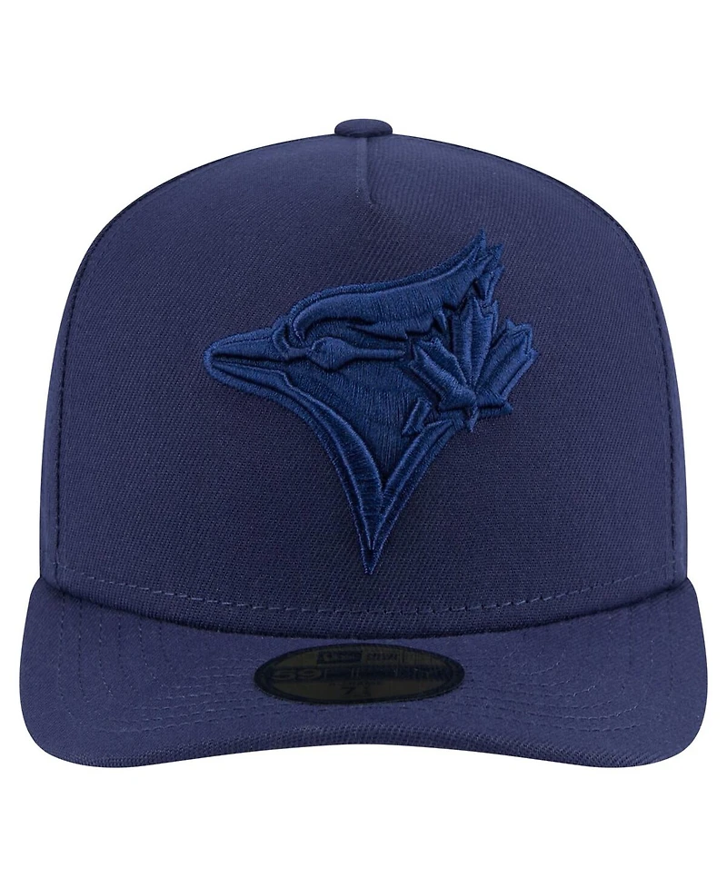 New Era Men's Navy Toronto Blue Jays Color Pack A-Frame 59FIFTY Fitted Hat