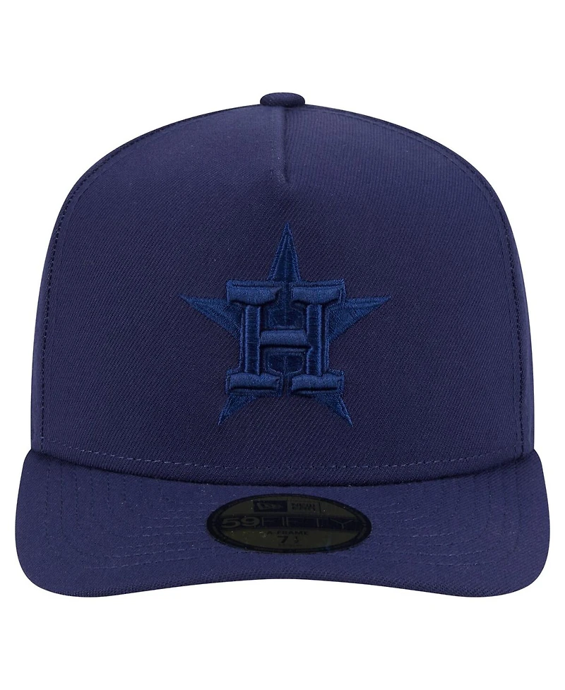 New Era Men's Navy Houston Astros Color Pack A-Frame 59FIFTY Fitted Hat