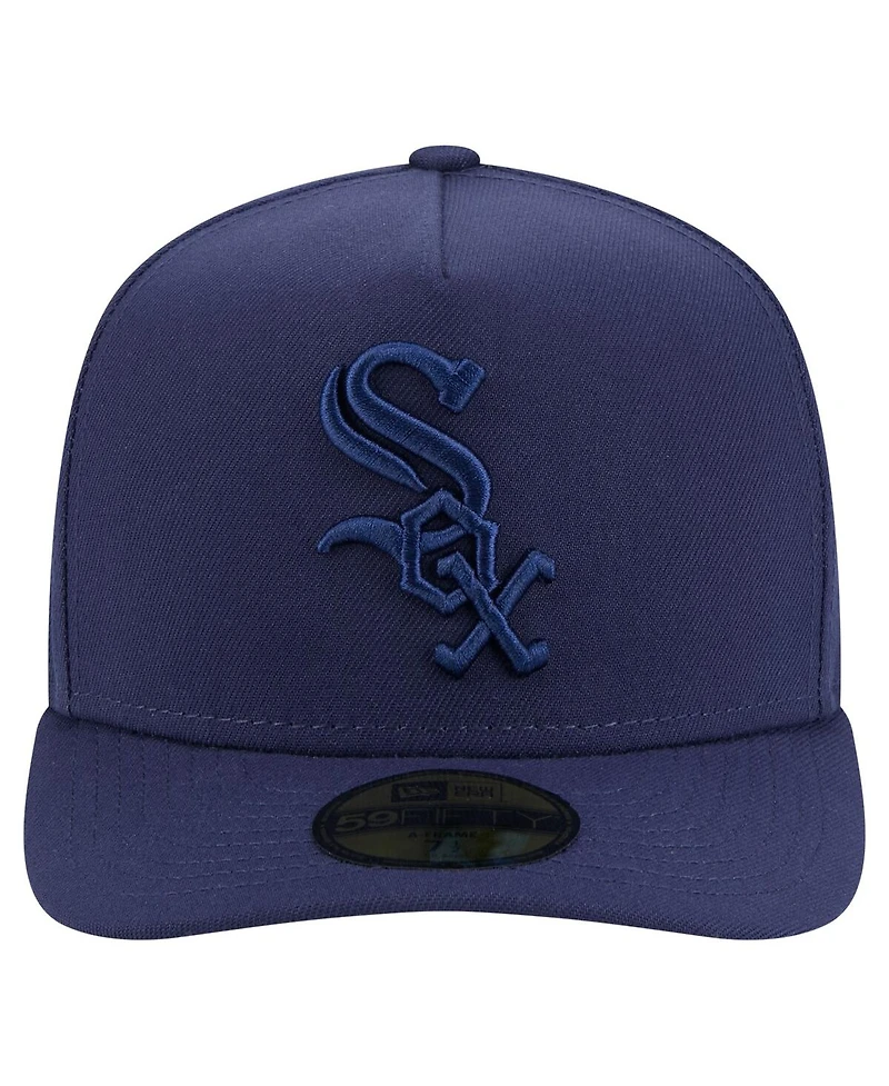New Era Men's Navy Chicago White Sox Color Pack A-Frame 59FIFTY Fitted Hat
