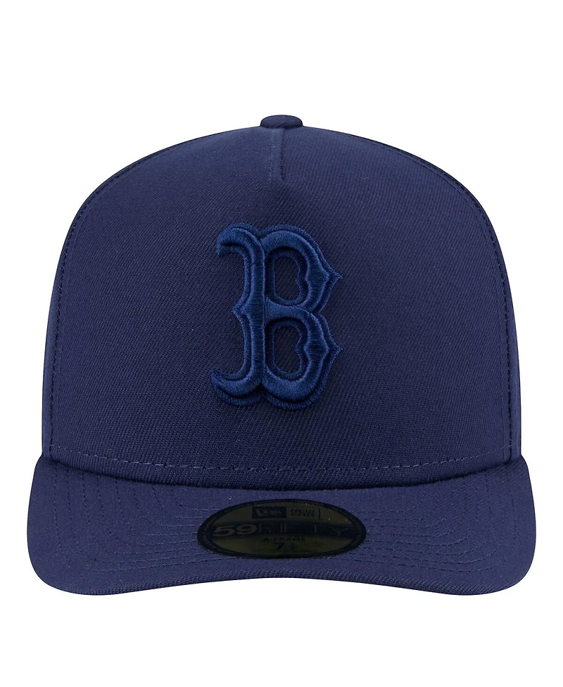 New Era Men's Navy Boston Red Sox Color Pack A-Frame 59FIFTY Fitted Hat