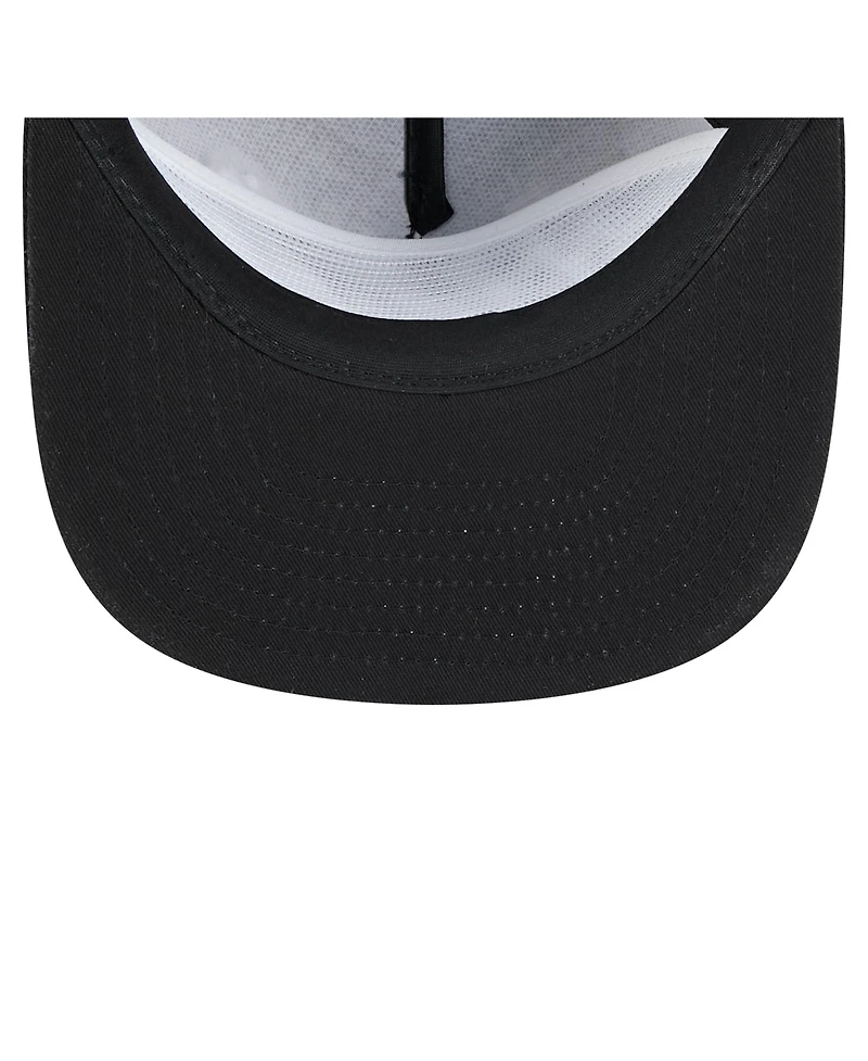 New Era Men's Black San Antonio Spurs Team Text Golfer Snapback Hat