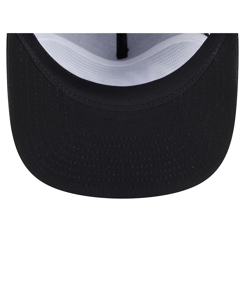 New Era Men's Black Brooklyn Nets Team Text Golfer Snapback Hat