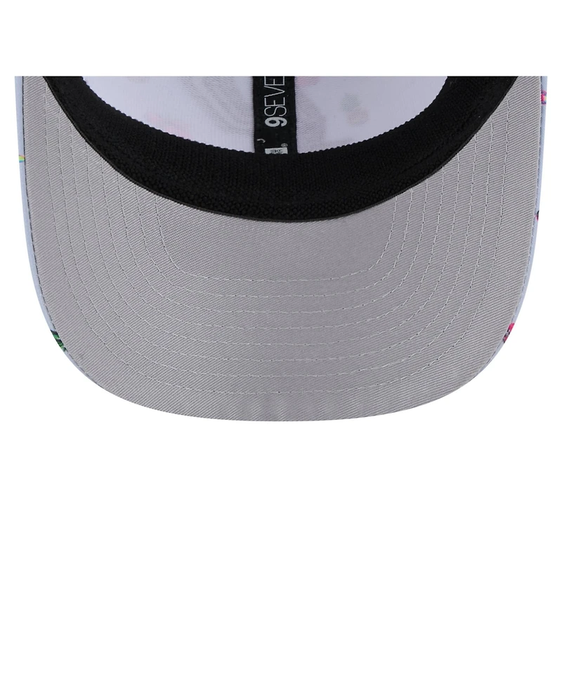 New Era Men's Light Blue/Gray San Antonio Spurs Adventure Aloha Pattern 9SEVENTY Stretch Snap Hat