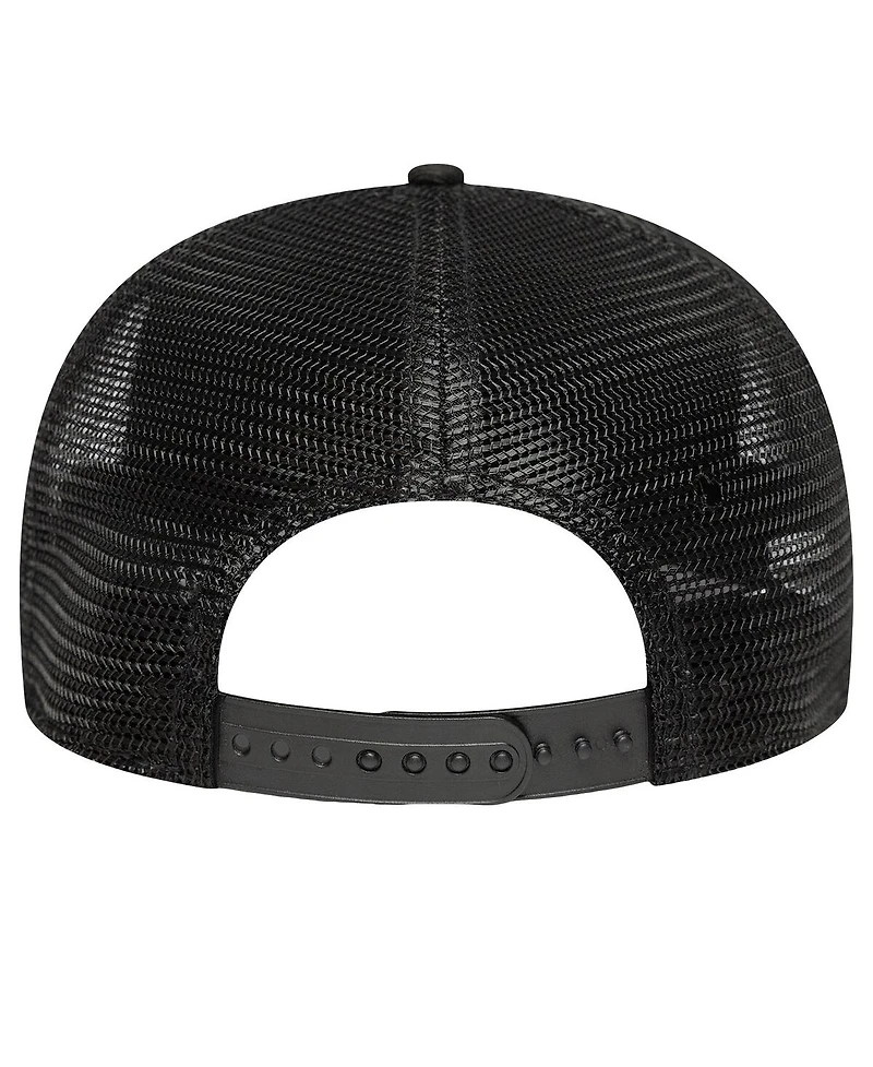 New Era Men's Black Las Vegas Raiders Main Trucker 9SEVENTY Stretch-Snap Hat