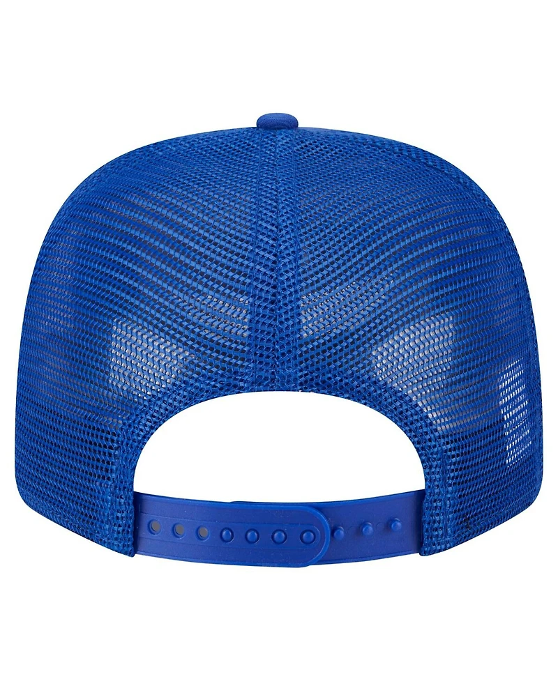 New Era Men's Royal Denver Broncos Main Trucker 9SEVENTY Stretch Snap Hat