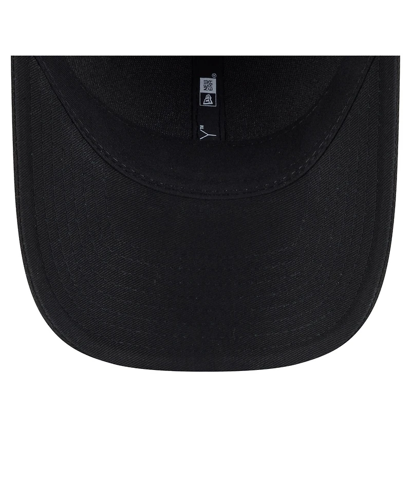 New Era Big Boys and Girls Black Chicago White Sox Player Replica 9FORTY Adjustable Hat