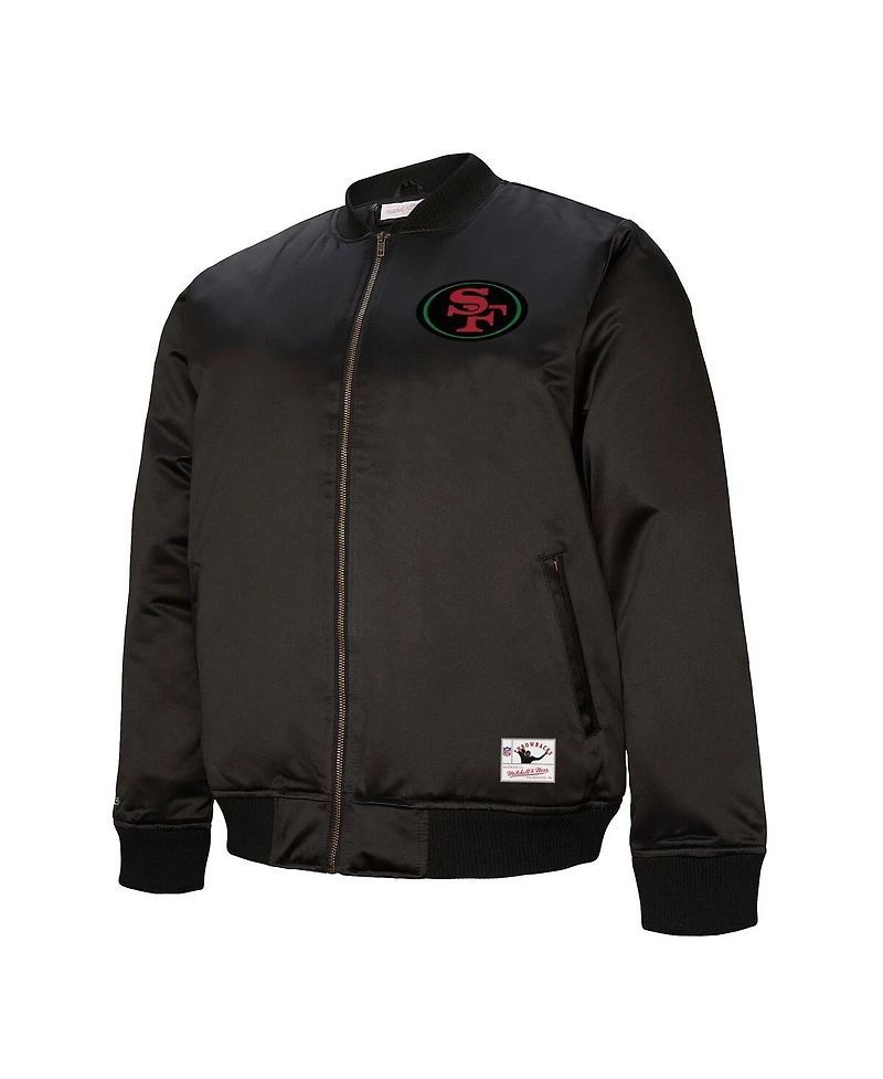 Mitchell & Ness Men's and Women's Black San Francisco 49ers Excellence Collection Icon Full-Zip Jacket