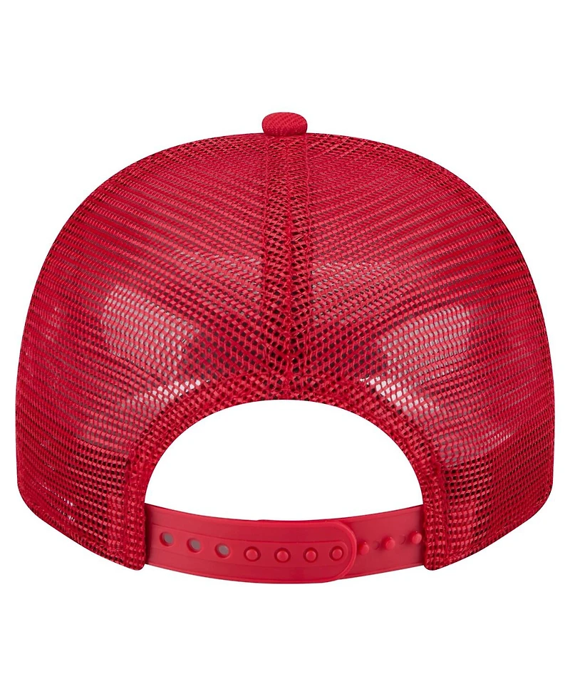 New Era Men's Scarlet San Francisco 49ers Vintage Team Rope A-Frame Trucker 9FIFTY Snapback Hat