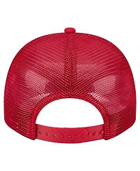 New Era Men's Scarlet San Francisco 49ers Vintage Team Rope A-Frame Trucker 9FIFTY Snapback Hat