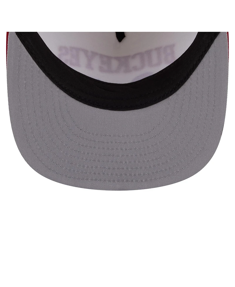 New Era Men's White Ohio State Buckeyes Collegiate 9FIFTY A-Frame Snapback Hat