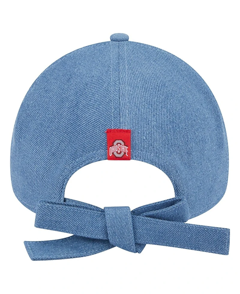 New Era Women's Denim Ohio State Buckeyes A-Frame 9FORTY Adjustable Hat
