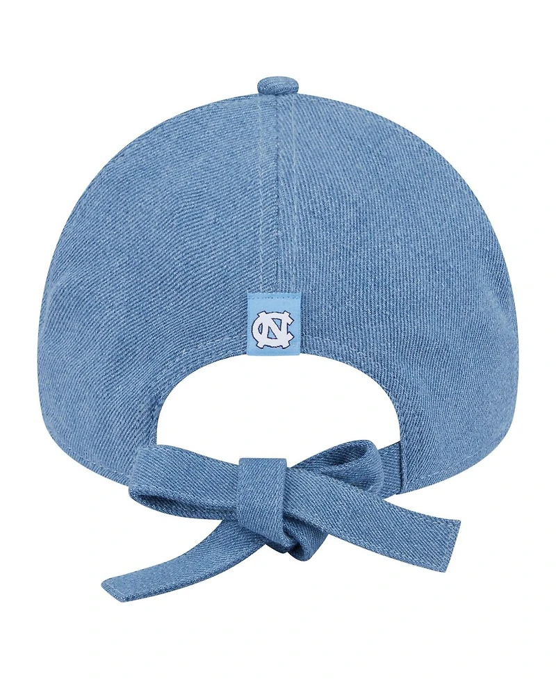 New Era Women's Denim North Carolina Tar Heels A-Frame 9FORTY Adjustable Hat