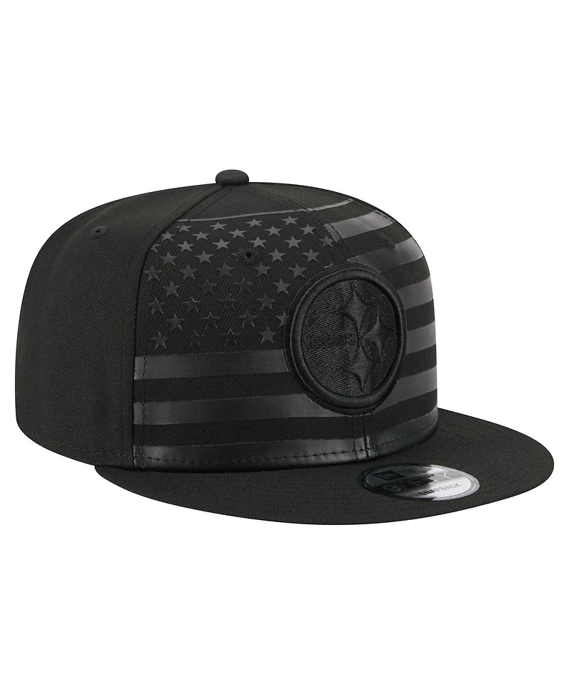 New Era Men's Black Pittsburgh Steelers Independent 9FIFTY Snapback Hat