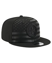 New Era Men's Black Pittsburgh Steelers Independent 9FIFTY Snapback Hat