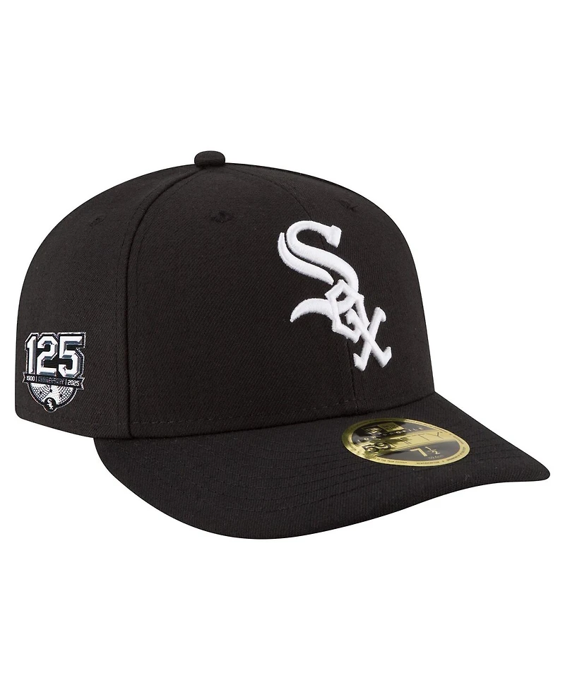 New Era Men's Black Chicago White Sox 125th Anniversary Low Profile 59FIFTY Fitted Hat