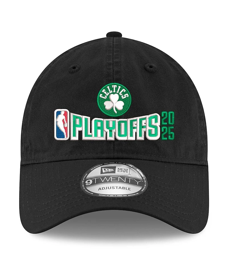 New Era Men's Black Boston Celtics 2025 Nba Playoffs 9TWENTY Adjustable Hat