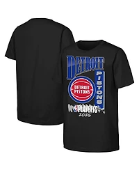Outerstuff Big Boys and Girls Black Detroit Pistons 2025 Nba Playoffs Hype T-Shirt