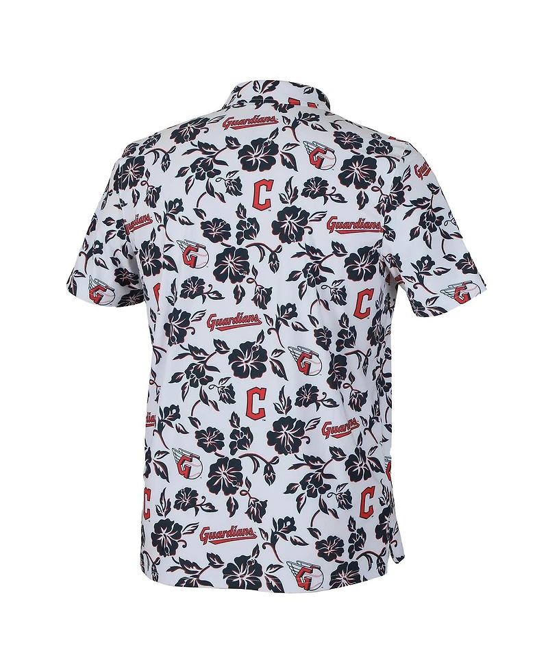 Reyn Spooner Men's White Cleveland Guardians Pua Performance Polo Shirt