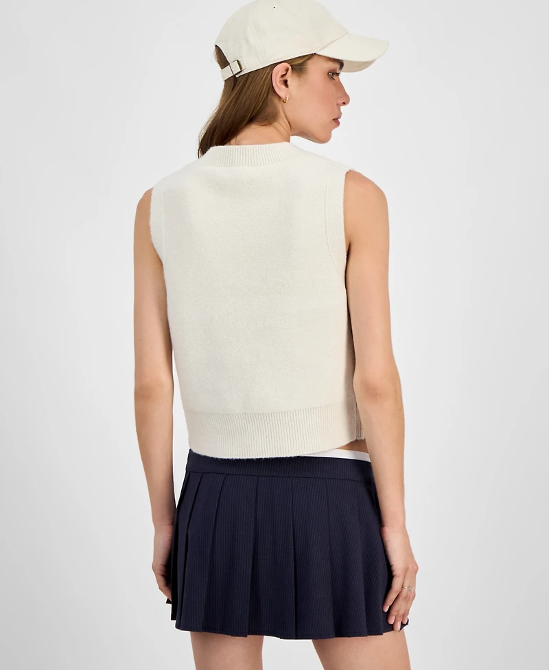Hooked Up by Iot Juniors' Cable-Knit Sweater Vest