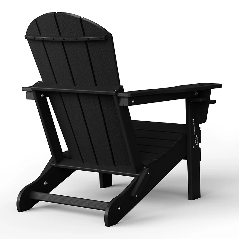 Outdoor Patio Hdpe Resin Adirondack Chair With Cup Holder and Phone