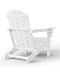 Outdoor Patio Hdpe Resin Adirondack Chair With Cup Holder and Phone Holder