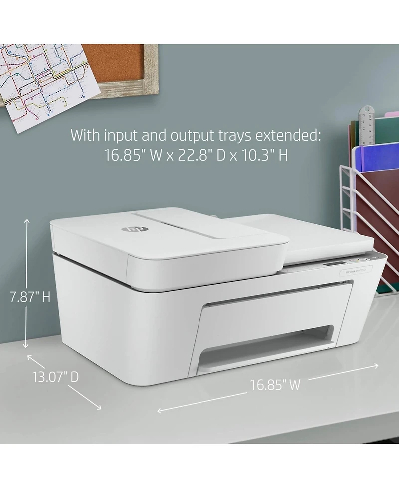 DeskJet Wireless Color Inkjet All-in-One Home Printer Bundle with Auto Document Feeder, Print Scan Copy, Print with Cell Phone, Wi-Fi Printing, 2-Year