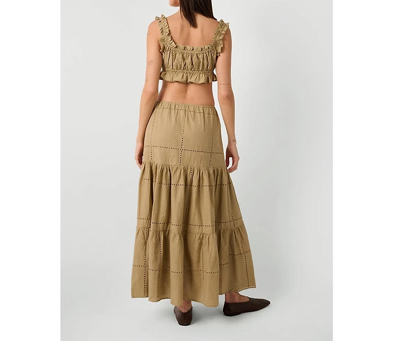 WeWoreWhat Women's Midi Pull On Skirt