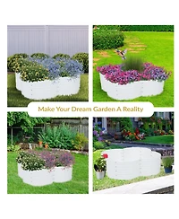 Galvanized Steel 4-Leaf Clover-Shaped Raised Garden Bed