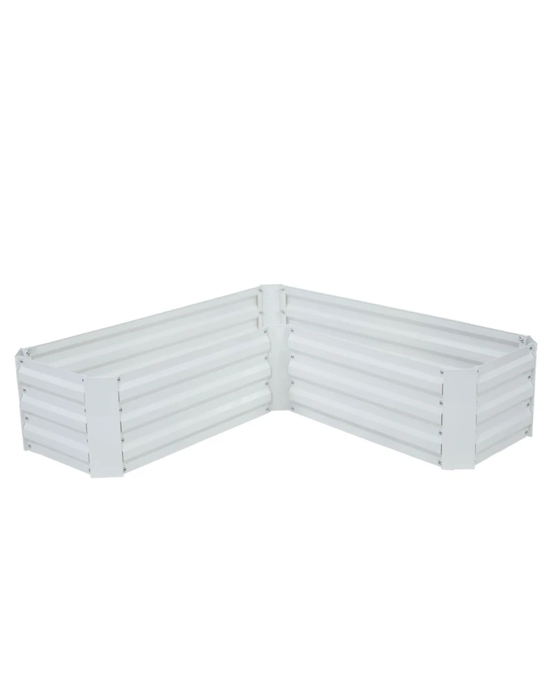Galvanized Steel L-Shaped Raised Garden Bed