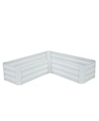 Galvanized Steel L-Shaped Raised Garden Bed