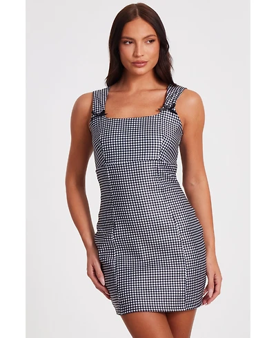 Quiz Women's Bengaline Gingham Bodycon Dress