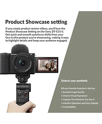 Sony Alpha Zv-E10 Ii Mirrorless Camera Bundle with 64GB Memory Card, Shoulder Bag