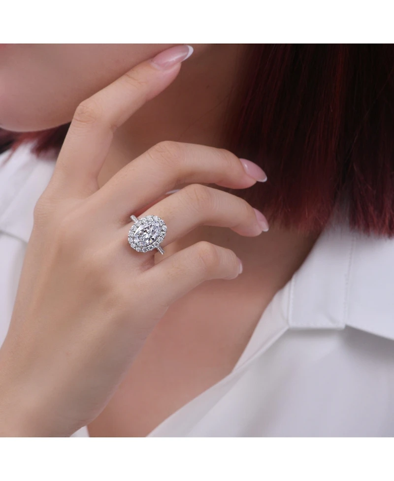 Anna Zuckerman Kennedy Oval Crystalline Ring