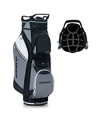 Gymax 10" 14-Way Golf Cart Stand Bag w/Cooler Bag Waterproof Valuable Pocket Rain Hood
