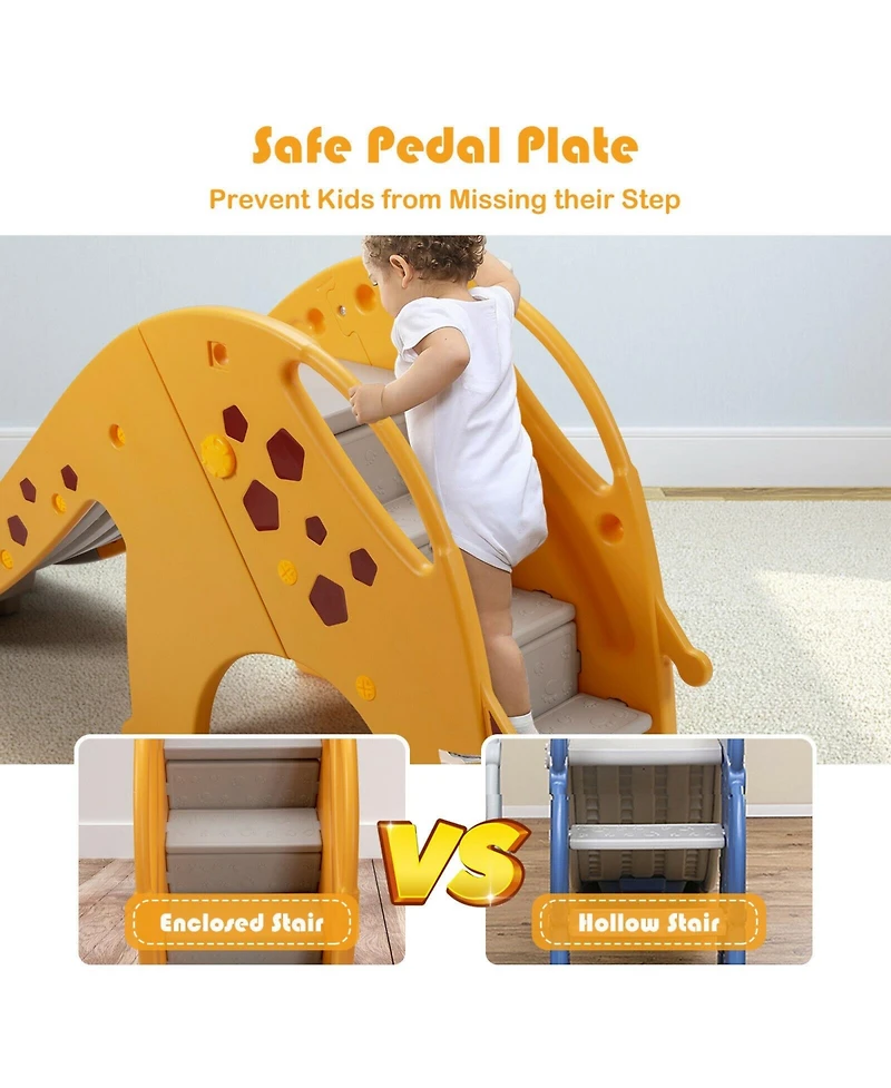 3 in 1 Kids Climber Slide Play Set with Basketball Hoop